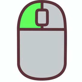 マウス　左クリック　デフォルメイラスト マウス,左,クリック,シンプル,パソコン,ボタン,ゲーム,ブラウズ,強調,スイッチのイラスト素材