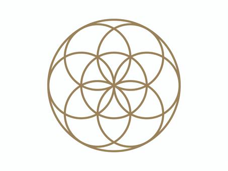 シードオブライフ(太)01 シードオブライフ(太)01 シードオブライフ,幾何学模様,模様,開運,シンプル,アイコンのイラスト素材