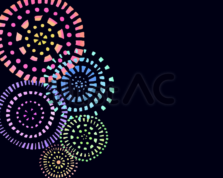 切り絵風花火の背景（紺） 花火,背景,打ち上げ花火のイラスト素材