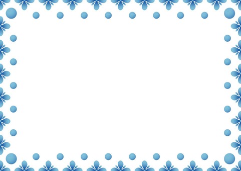 Blue frame · Flower 2, text space, background material, copy space, JPG and AI