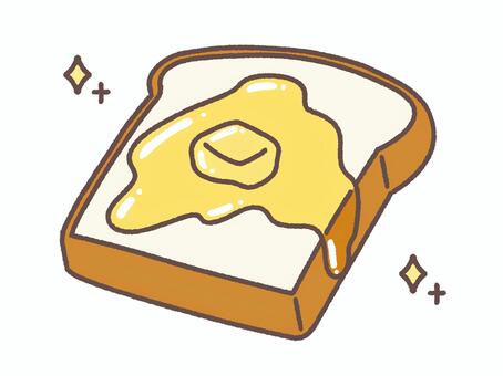 バターを塗った食パン パン,食パン,バター,バタートースト,トースト,溶ける,食べ物,朝ごはん,軽食,小麦粉のイラスト素材