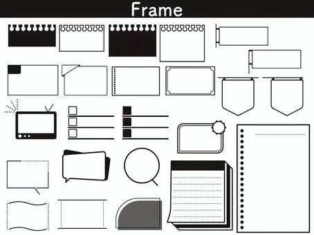 チラシに使えるシンプルなフレーム　1 吹き出し,ふきだし,手書き,フキダシ,アメコミ,文字,集中線,吹き出す,効果線,広告のイラスト素材