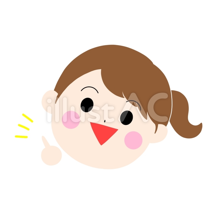指差し　女性 ポイント,女性,注目のイラスト素材