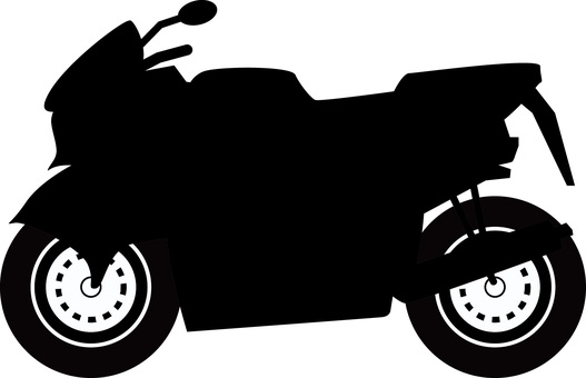 オートバイ　　 オートバイ,バイク,二輪,スポーツ,レーシング,大型,横向き,シルエットのイラスト素材