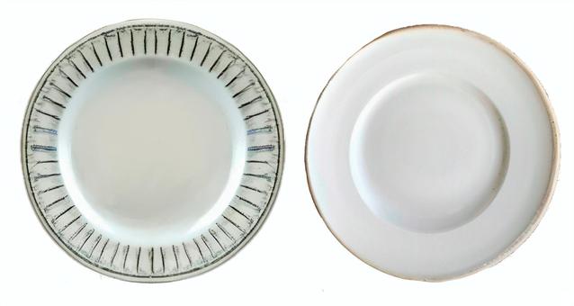 pair of simple plates, JPG, PNG and AI pair of simple plates, the dishes, simple, white, JPG, PNG and AI