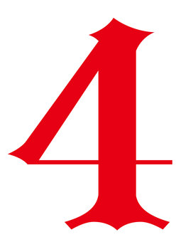 4 4 4,数字,文字,アイコン,番号のイラスト素材