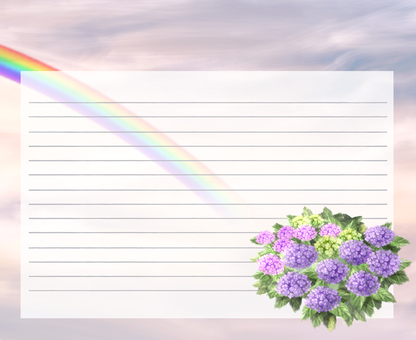 	紫陽花便箋 梅雨,初夏,夏,イラスト,かわいい,紫陽花,アジサイ,花,風物詩,フリー素材のイラスト素材