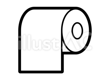 シンプルなトイレットペーパーのアイコン