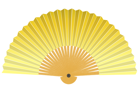 金扇子 扇子,扇,金色,ゴールド,黄金色のイラスト素材
