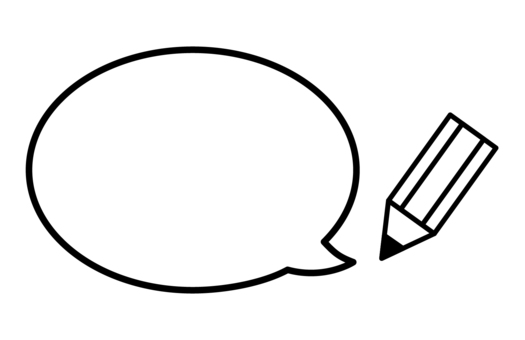 Pencil and speech bubble, , JPG, PNG and AI