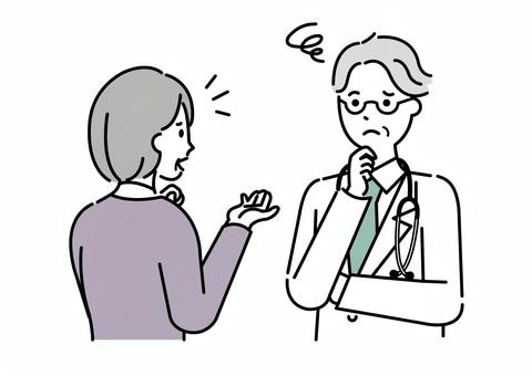 Illustration, doctor, patient, consultation, 
