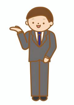 案内する男性 案内,紹介,案内係,仕事,男性,スーツ,こちら,人物,ビジネスのイラスト素材