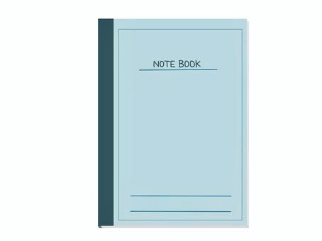 ノート(青) ノート(青) ノート,筆記用具,学校,大学ノート,帳面,自由帳,中学校,ステーショナリー,記録,高校のイラスト素材