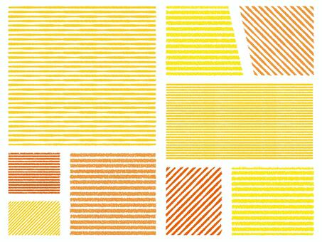 手書き風ストライプ背景セット02 背景,ストライプ,縞模様,背景色,手書き,四角形,色々のイラスト素材
