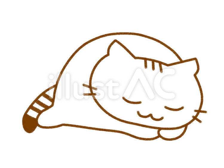 寝そべる　白猫 ねこ,猫,白猫のイラスト素材