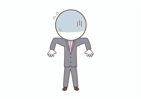A white business person turns pale in surprise, JPG, PNG and AI A white business person turns pale in surprise, shock, failure, surprised, JPG, PNG and AI