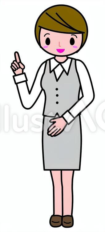 OL_002指さし 指さし,ジェスチャー,指差しのイラスト素材