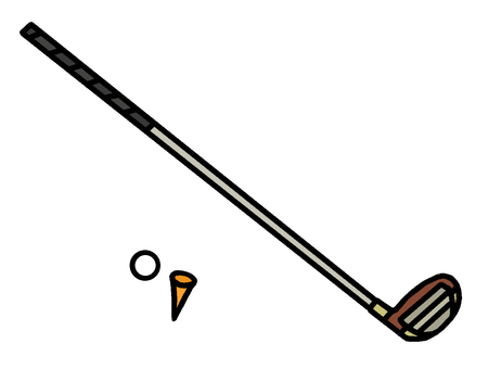 ゴルフ ゴルフ,ゴルフクラブ,ゴルフボール,ゴルフティー,スポーツ,球技用具,イラストのイラスト素材