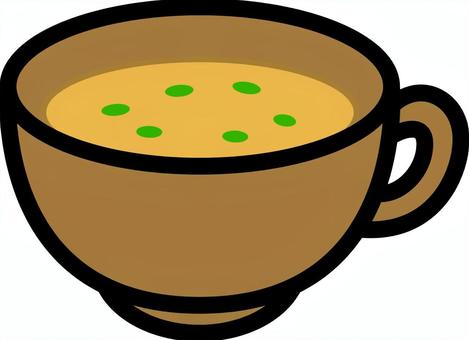 Illustration, corn soup, simple, cream, 