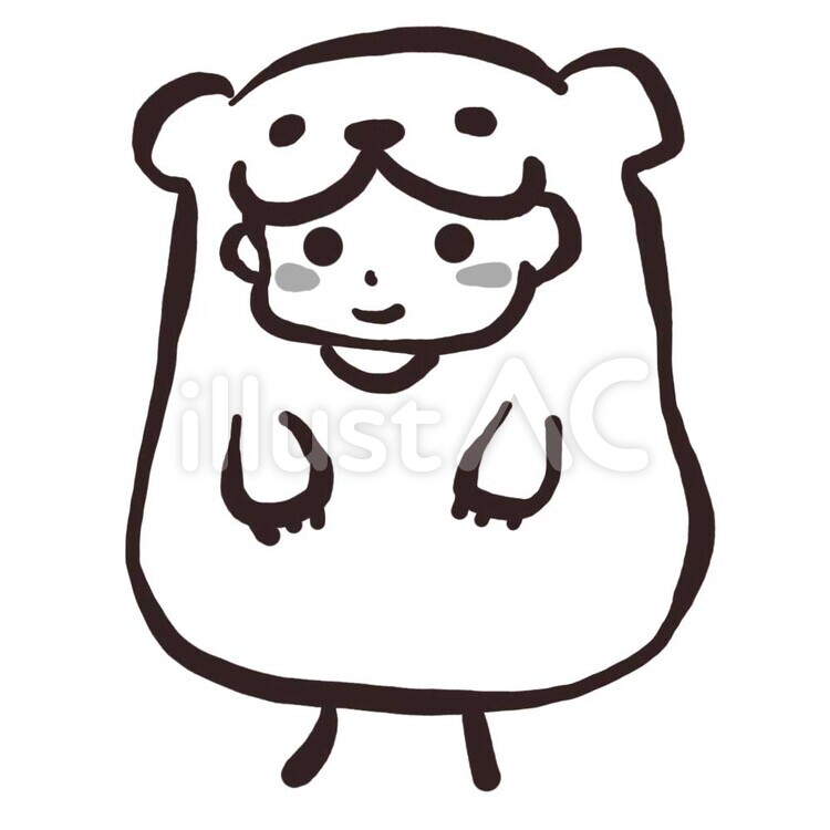 着ぐるみ・しろくま しろくま,シロクマ,白くまのイラスト素材
