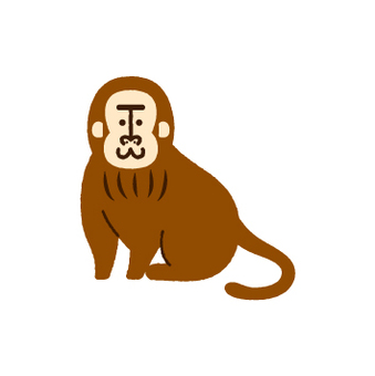 Monkey illustration, monkey, illustration, yuru character, JPG and PNG