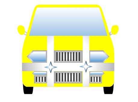 軽自動車105 軽自動車,ミニバン,ワンボックスカー,車,自動車,乗用車,自家用車,挿絵,乗り物,正面のイラスト素材