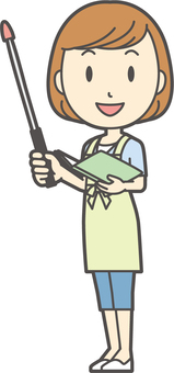 Apron Youth Bob-224- Whole Body, pointer, housewife, mama, JPG, PNG and AI