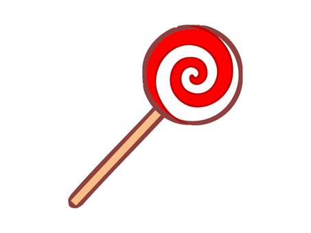 クリスマス ロリポップ（線あり） ロリポップ・キャンディ,菓子,棒付きキャンディ,キャンディ,オーナメント,クリスマスカラー,クリスマス,聖夜,イヴ,冬のイラスト素材