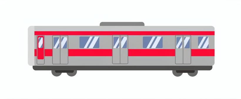 電車の側面　京葉線 電車,鉄道,e231系,京葉線,普通電車,正面,シンプル,先頭車両,あしらい,ワンポイントのイラスト素材