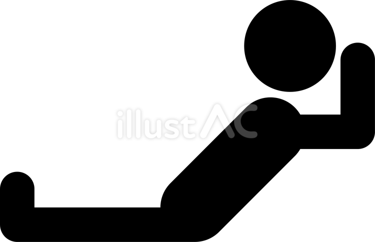 運動ピクトグラム　筋トレ　腹筋運動 腹筋運動,シットアップ,腹筋のイラスト素材