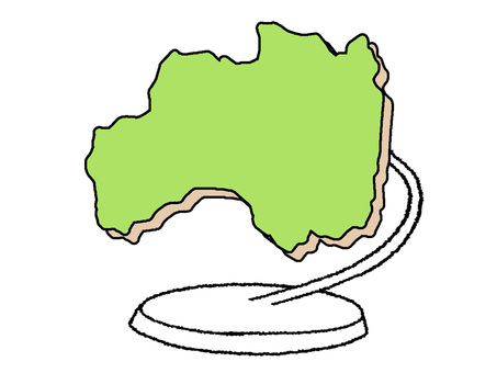 ふくしま 福島,地図,オブジェ,pop調,手描き,挿絵,ワンポイント,素材,商用可,無料のイラスト素材