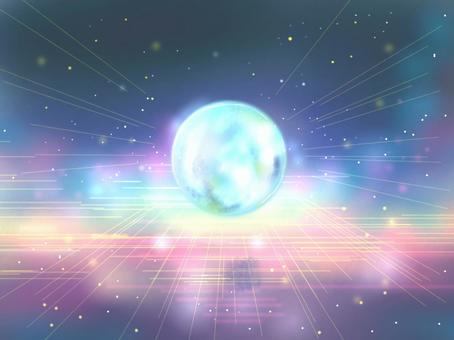 神秘的な空間に浮かぶ球体… 神秘的,空間,幻想世界,架空,宇宙,非現実的,球体,浮かぶ,手描き,イメージのイラスト素材