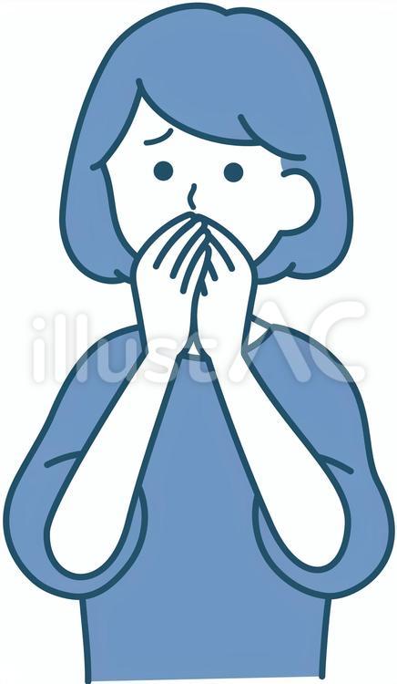 信じられない　受け入れられない　ショック ショック,女性,嘆くのイラスト素材