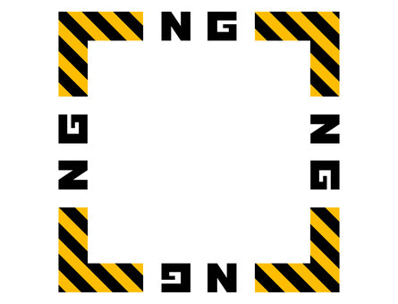 NGマーク-黒×黄色-ストライプ ng,マーク,ダメ,バツ,黒,黄色,ストライプ,斜め,斜線,アウトラインのイラスト素材