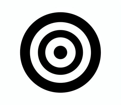 的（白黒） 的,ターゲット,射的,目標,目印,当たり,的中,弓道,的当て,くじのイラスト素材