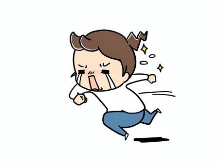 泣いて走る人 泣く,走る,逃走,悲しい,悔しい,泣きながら,走り去る,泣かされる,もういい,負けたのイラスト素材