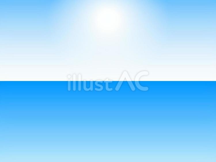晴れの日の海の背景 海,青空,夏のイラスト素材