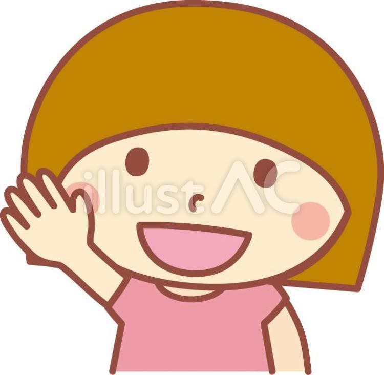 手を挙げる女の子 子供,女の子,人物のイラスト素材