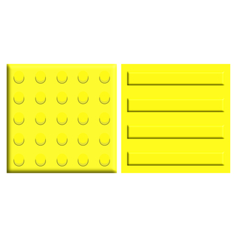 点字ブロックのアイコン 点字ブロック,福祉,視覚障害者誘導用ブロック,バリアフリー,黄色,警告,注意,突起,安全,歩行のイラスト素材