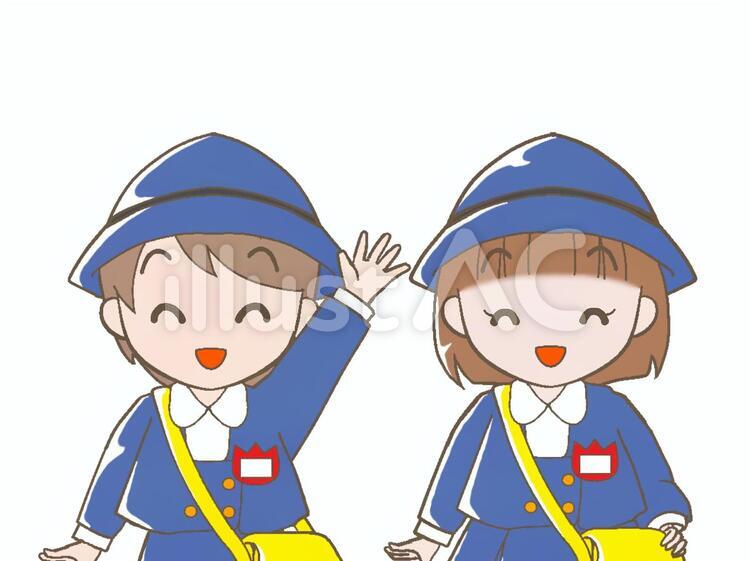 園児　制服２ 子ども,園児,幼稚園のイラスト素材