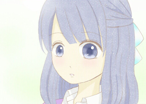 女の子 人物,女の子,キャラクター,ハーフアップ,パステルカラー,かわいい,淡い,萌え系のイラスト素材