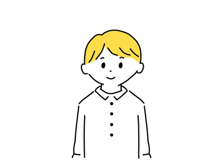 シャツを着た男性 男性,シャツ,イラスト,ベクター,シンプル,かわいい,png透過,背景透過,商用可,商用フリーのイラスト素材