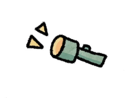 懐中電灯のイラスト 懐中電灯,ライト,照明,アウトドア,非常用のイラスト素材