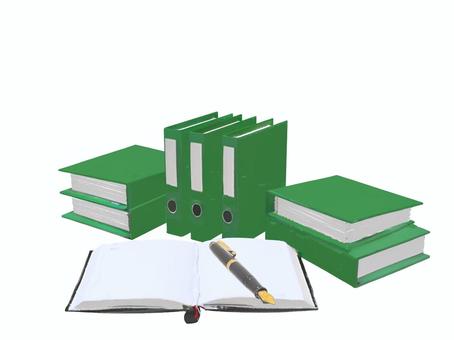 オフィス職場会社資料メモノートバインダー 筆記具,万年筆,ボールペン,バインダ,勉強,ファイル,ノート,手帳,バインダー,ペンのイラスト素材