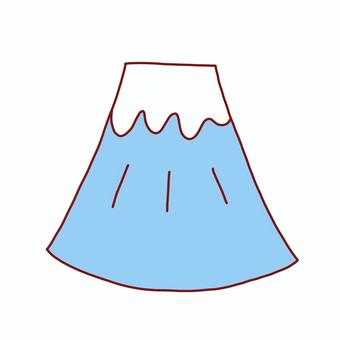 富士山 富士山,年賀状,お正月,線画,可愛い,ゆるい,手描き,デコレーション,素材,挿絵のイラスト素材