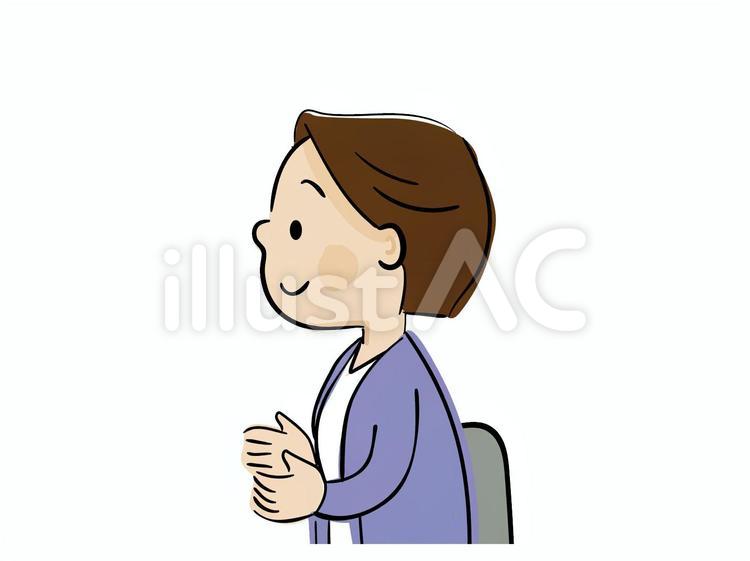 福祉　相談員さん　女性 福祉,女性,人物のイラスト素材