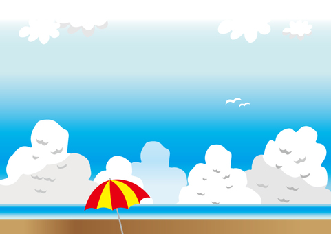 Illustration, summer, sky, summer sky, JPG and AI