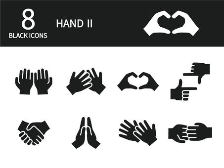 Hand icon set 2 (two hands), handshake, hand, means, JPG and PNG