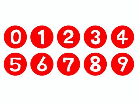 数字 数字,マル,セット,文字絵,フォント,イメージ,pop調,手描き,挿絵,ワンポイントのイラスト素材
