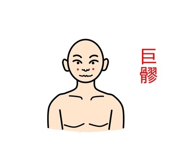 巨髎 鍼灸,ツボ,経穴,巨髎,健康,東洋医学のイラスト素材